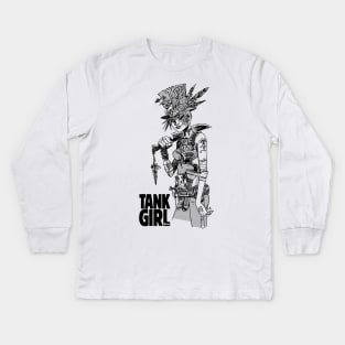 Tank Girl IV (Milk,F*gs,Paper) Monochrome. Kids Long Sleeve T-Shirt